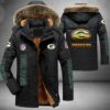Green Bay Packers NFL Personalized Golden Logo Parka Jacket Fleece Coat Winter