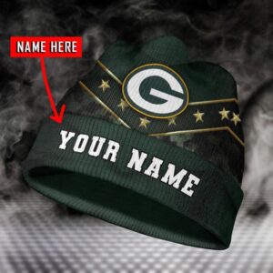 Green Bay Packers Personalized Wool Beanie Hat WBH1008