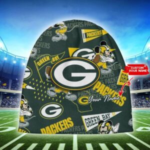 Green Bay Packers Personalized Wool Beanie Hat WBH1009
