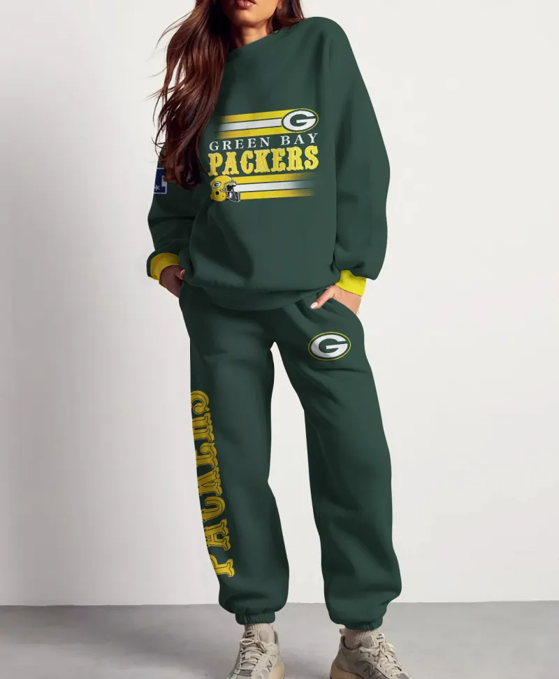 Green Bay Packers Sweatsuit Combo 3D Sweatshirt and Sweatpants CSP1790