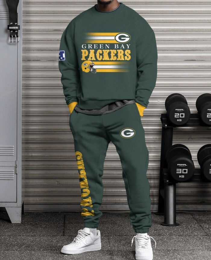 Green Bay Packers Sweatsuit Combo 3D Sweatshirt and Sweatpants CSP1809