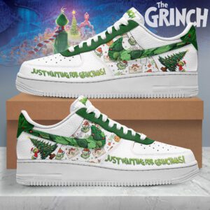 Grinchmas Air Force 1 Sneakers The Grinch Merry Christmas Gifts AF1 Limited Shoes LSM1000