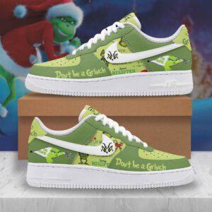 Grinchmas Air Force 1 Sneakers The Grinch Merry Christmas Gifts AF1 Limited Shoes LSM1003