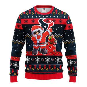 Houston Texans NFL Dabbing Santa Claus Ugly Christmas Sweater FUL1101