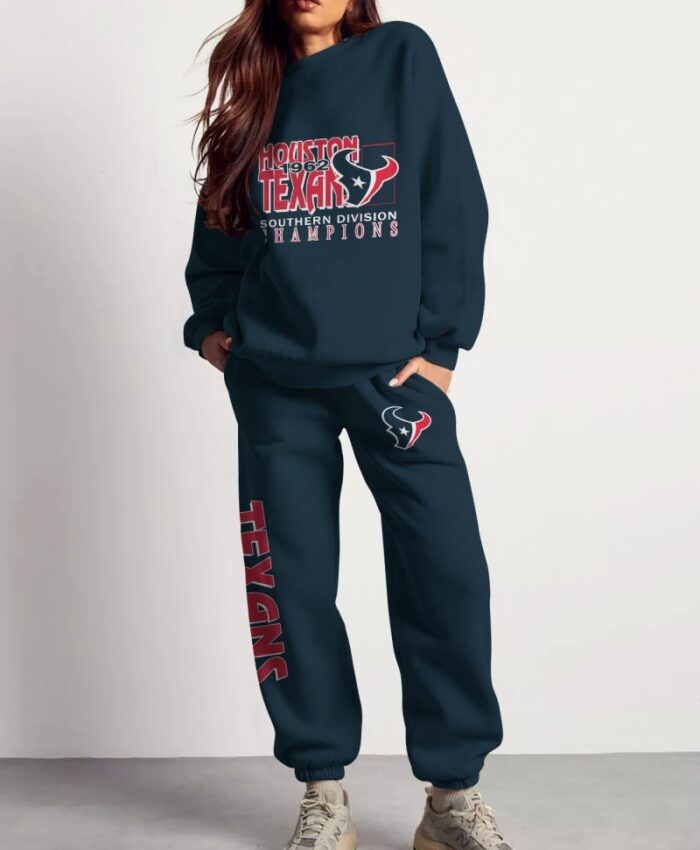 Houston Texans Sweatsuit Combo 3D Sweatshirt and Sweatpants CSP1886