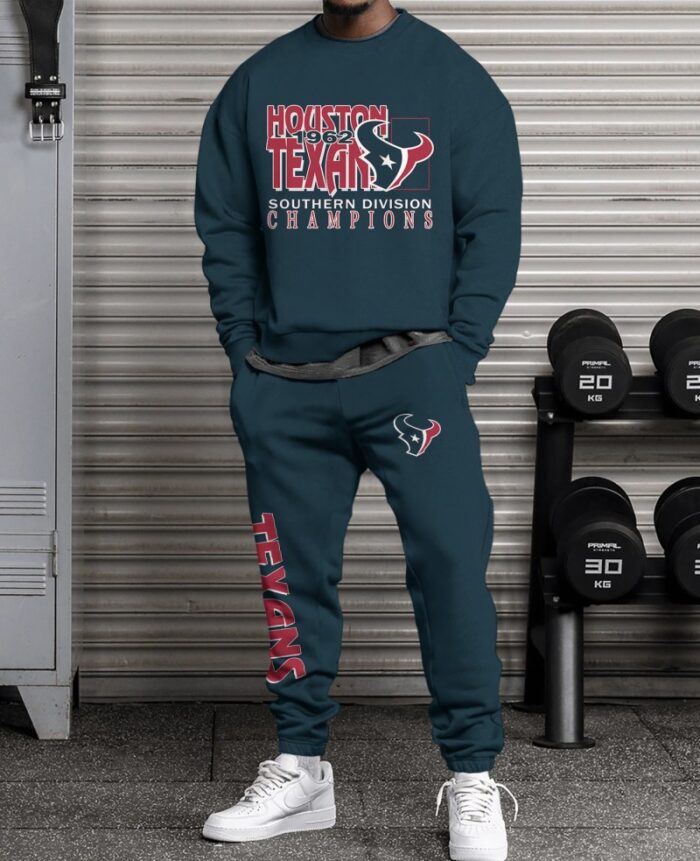 Houston Texans Sweatsuit Combo 3D Sweatshirt and Sweatpants CSP1892