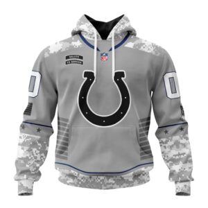 Indianapolis Colts NFL Specialized Design Camo 2024 Salute To Service Club Personalized Letters Number Unisex Hoodie WUH2013