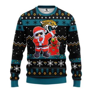 Jacksonville Jaguars NFL Dabbing Santa Claus Ugly Christmas Sweater FUL1103