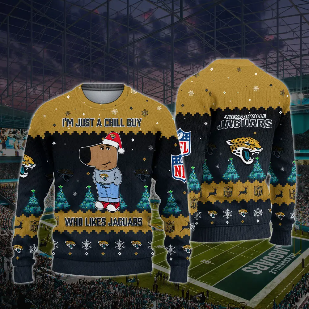 Jacksonville Jaguars NFL I'm Just A Chill Guy Funny Ugly Sweater