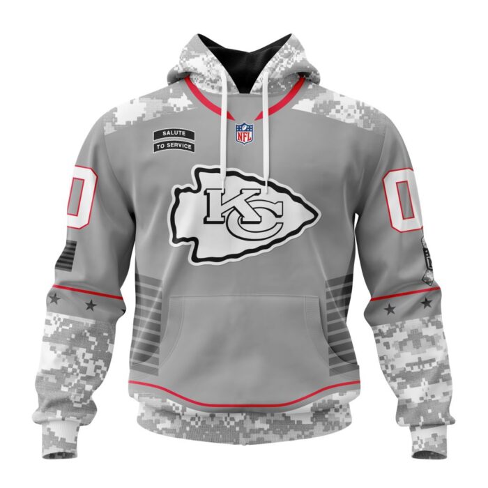 Kansas City Chiefs NFL Specialized Design Camo 2024 Salute To Service Club Personalized Letters Number Unisex Hoodie WUH2014