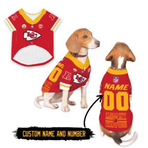 Kansas City Chiefs Pet Baseball Jersey