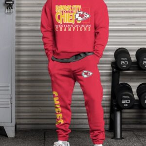 Kansas City Chiefs Sweatsuit Combo 3D Sweatshirt and Sweatpants CSP1802