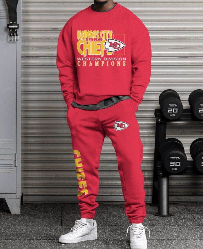 Kansas City Chiefs Sweatsuit Combo 3D Sweatshirt and Sweatpants CSP1802