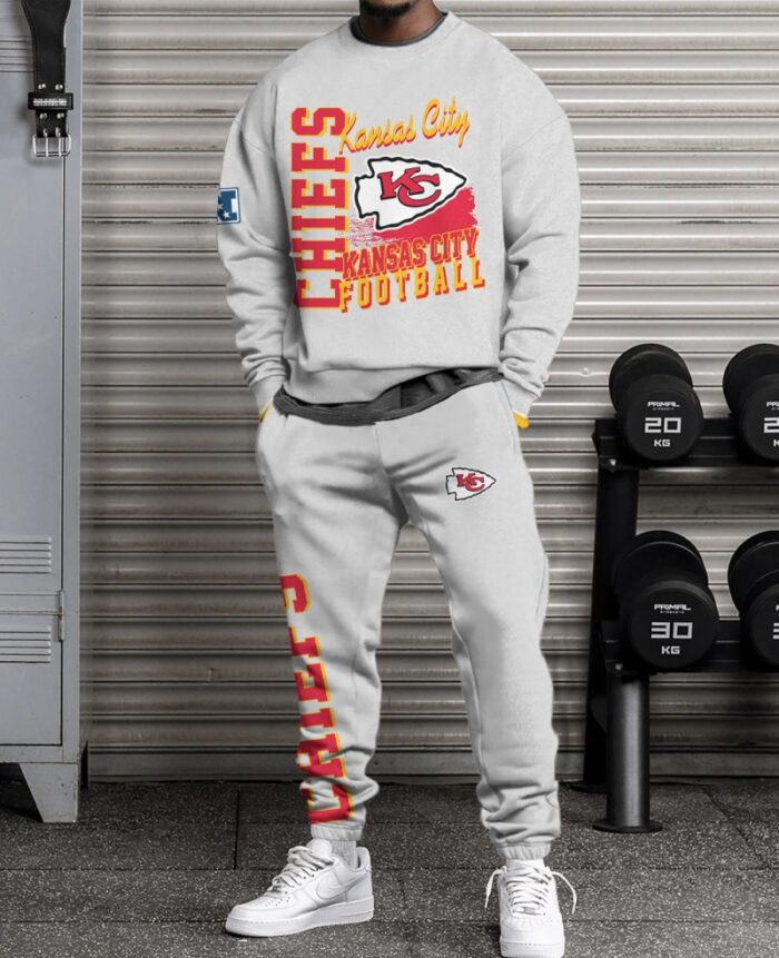 Kansas City Chiefs Sweatsuit Combo 3D Sweatshirt and Sweatpants CSP1812