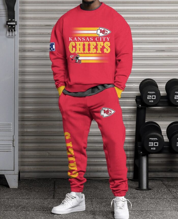 Kansas City Chiefs Sweatsuit Combo 3D Sweatshirt and Sweatpants CSP1824