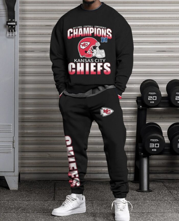 Kansas City Chiefs Sweatsuit Combo 3D Sweatshirt and Sweatpants CSP1860