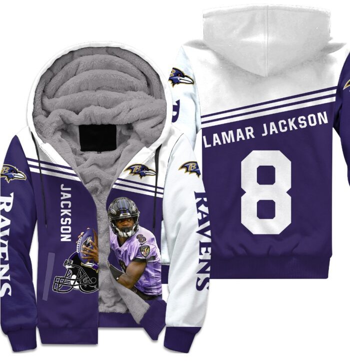 Lamar Jackson Baltimore Ravens 3D Hoodie Unisex Fleece Hoodie