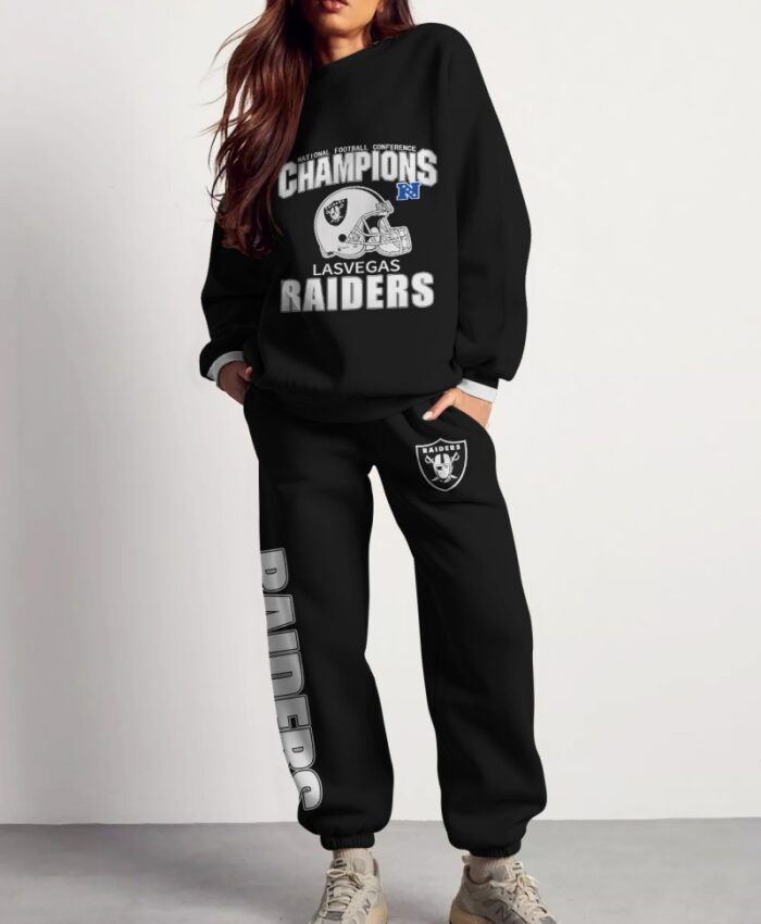 Las Vegas Raiders Sweatsuit Combo 3D Sweatshirt and Sweatpants CSP1774