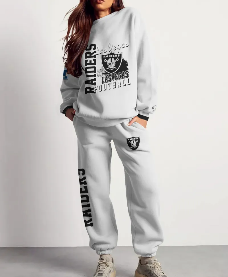 Las Vegas Raiders Sweatsuit Combo 3D Sweatshirt and Sweatpants CSP1780