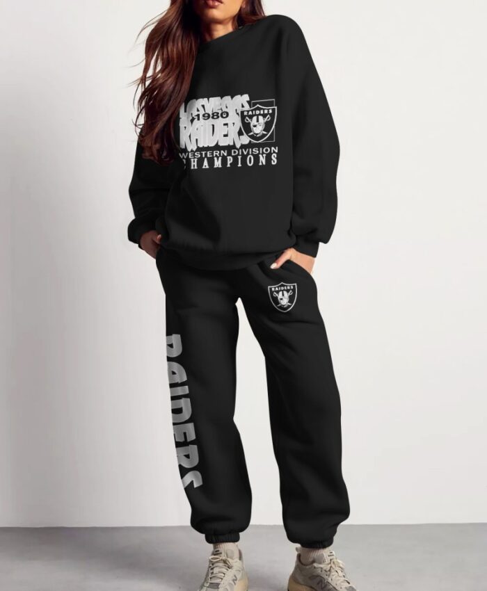 Las Vegas Raiders Sweatsuit Combo 3D Sweatshirt and Sweatpants CSP1784