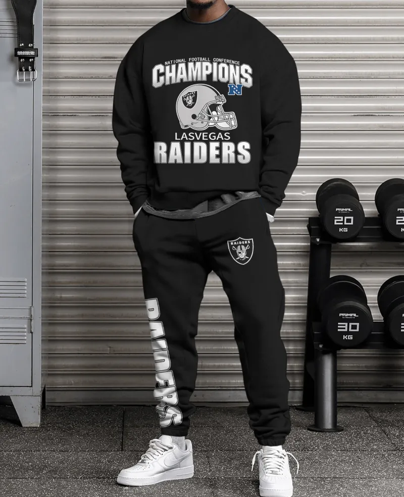 Las Vegas Raiders Sweatsuit Combo 3D Sweatshirt and Sweatpants CSP1787