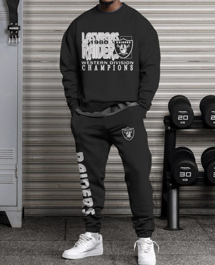 Las Vegas Raiders Sweatsuit Combo 3D Sweatshirt and Sweatpants CSP1859