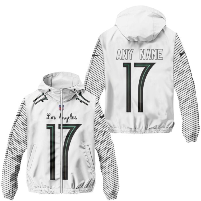 Los Angeles Chargers NFL Specialized City Edition 2024/25 Windbreaker Outdoor Jacket Personalized Letters Number