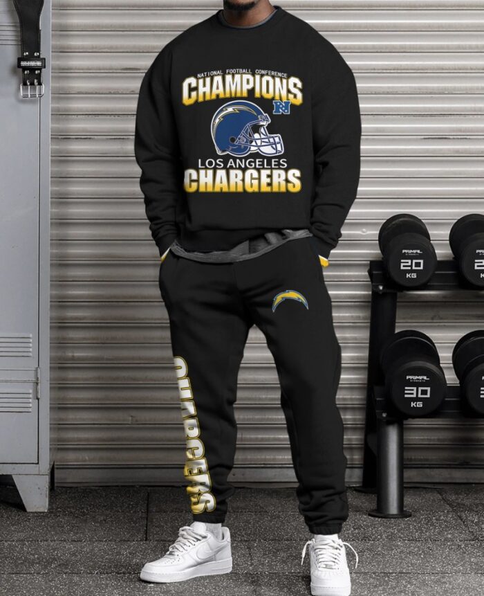 Los Angeles Chargers Sweatsuit Combo 3D Sweatshirt and Sweatpants CSP1810