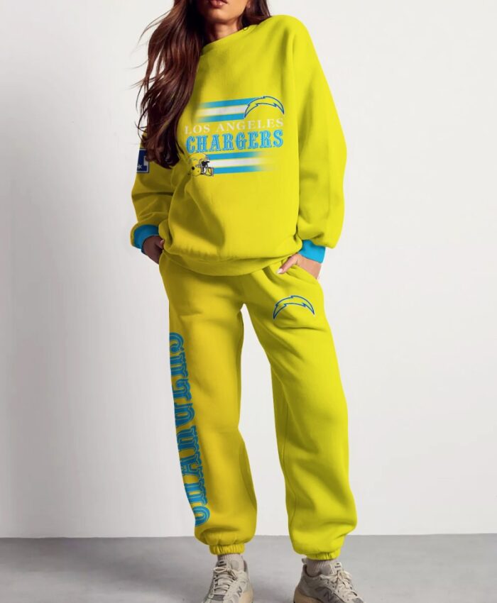 Los Angeles Chargers Sweatsuit Combo 3D Sweatshirt and Sweatpants CSP1811