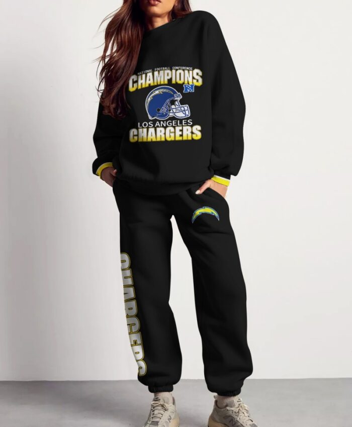 Los Angeles Chargers Sweatsuit Combo 3D Sweatshirt and Sweatpants CSP1816