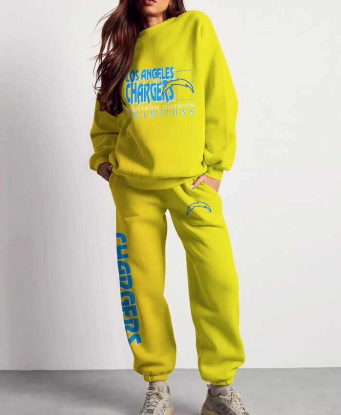 Los Angeles Chargers Sweatsuit Combo 3D Sweatshirt and Sweatpants CSP1821