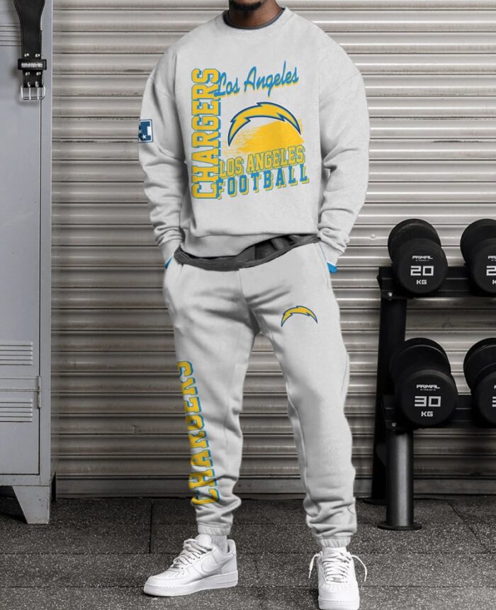 Los Angeles Chargers Sweatsuit Combo 3D Sweatshirt and Sweatpants CSP1827