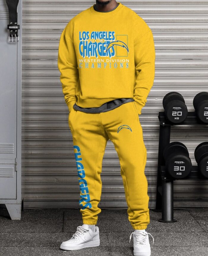 Los Angeles Chargers Sweatsuit Combo 3D Sweatshirt and Sweatpants CSP1830