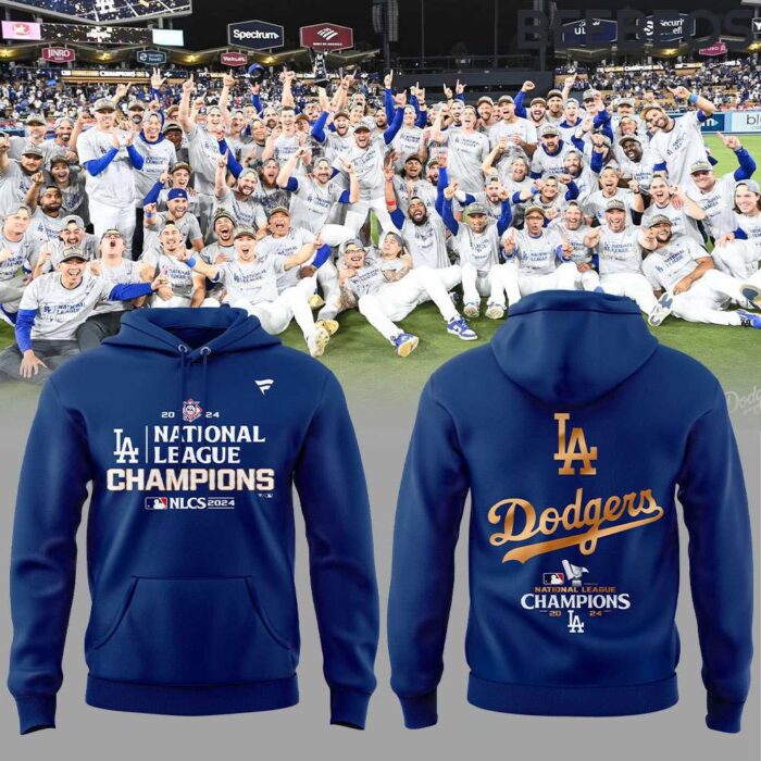 Los Angeles Dodgers 2024 National League Champions Blue Unisex Hoodie HBB1151