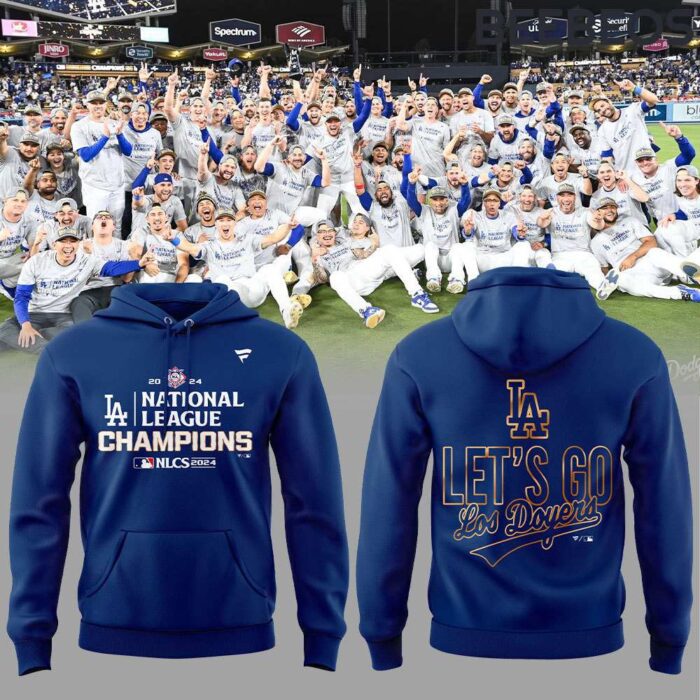 Los Angeles Dodgers National League Champs Let's Go LA Blue Unisex Hoodie HBB1149