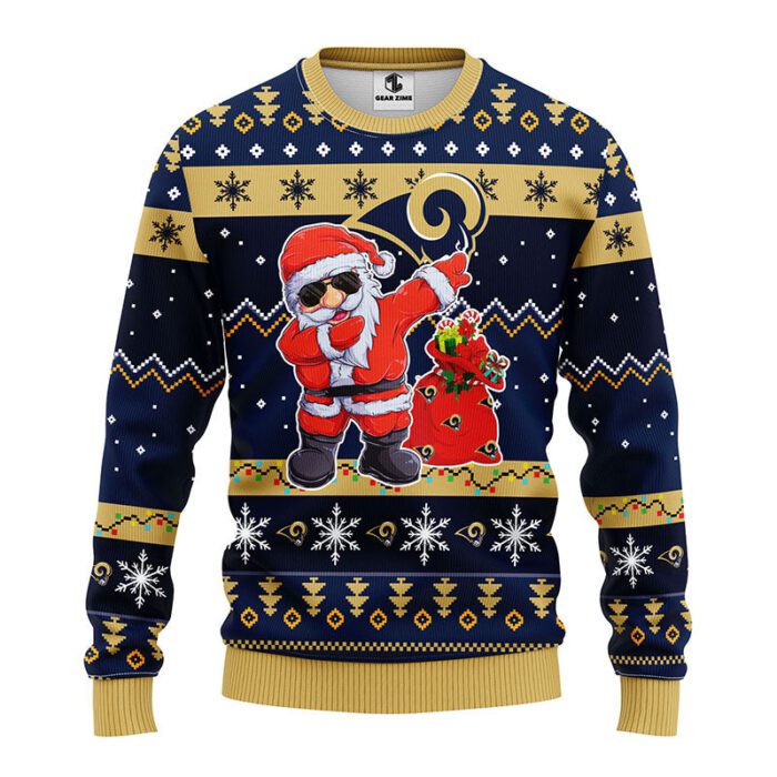 Los Angeles Rams NFL Dabbing Santa Claus Ugly Christmas Sweater FUL1104