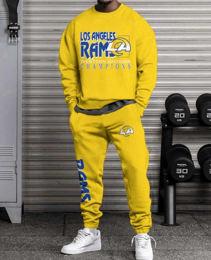 Los Angeles Rams Sweatsuit Combo 3D Sweatshirt and Sweatpants CSP1782