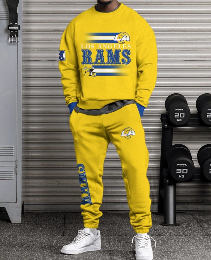 Los Angeles Rams Sweatsuit Combo 3D Sweatshirt and Sweatpants CSP1804