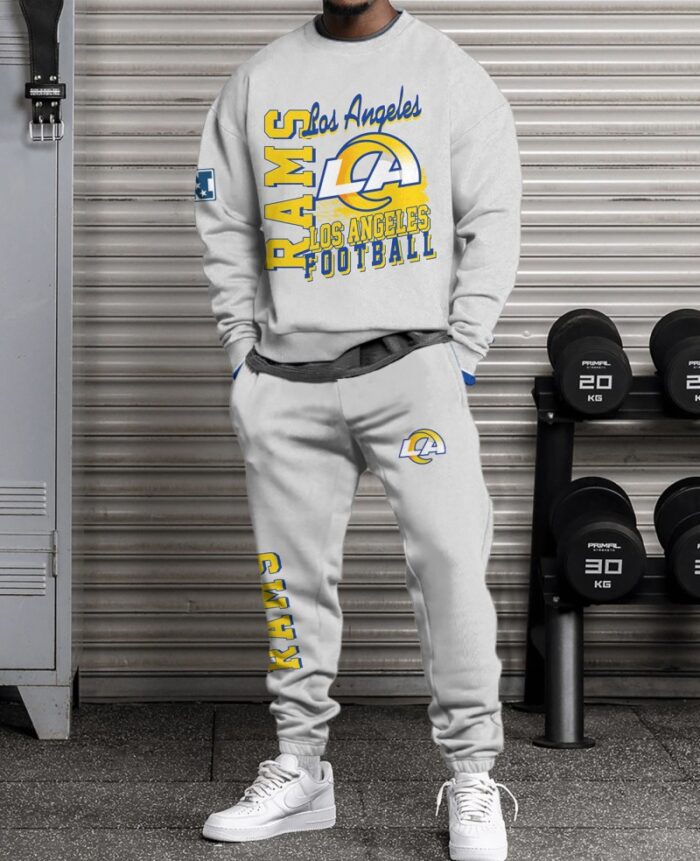 Los Angeles Rams Sweatsuit Combo 3D Sweatshirt and Sweatpants CSP1855