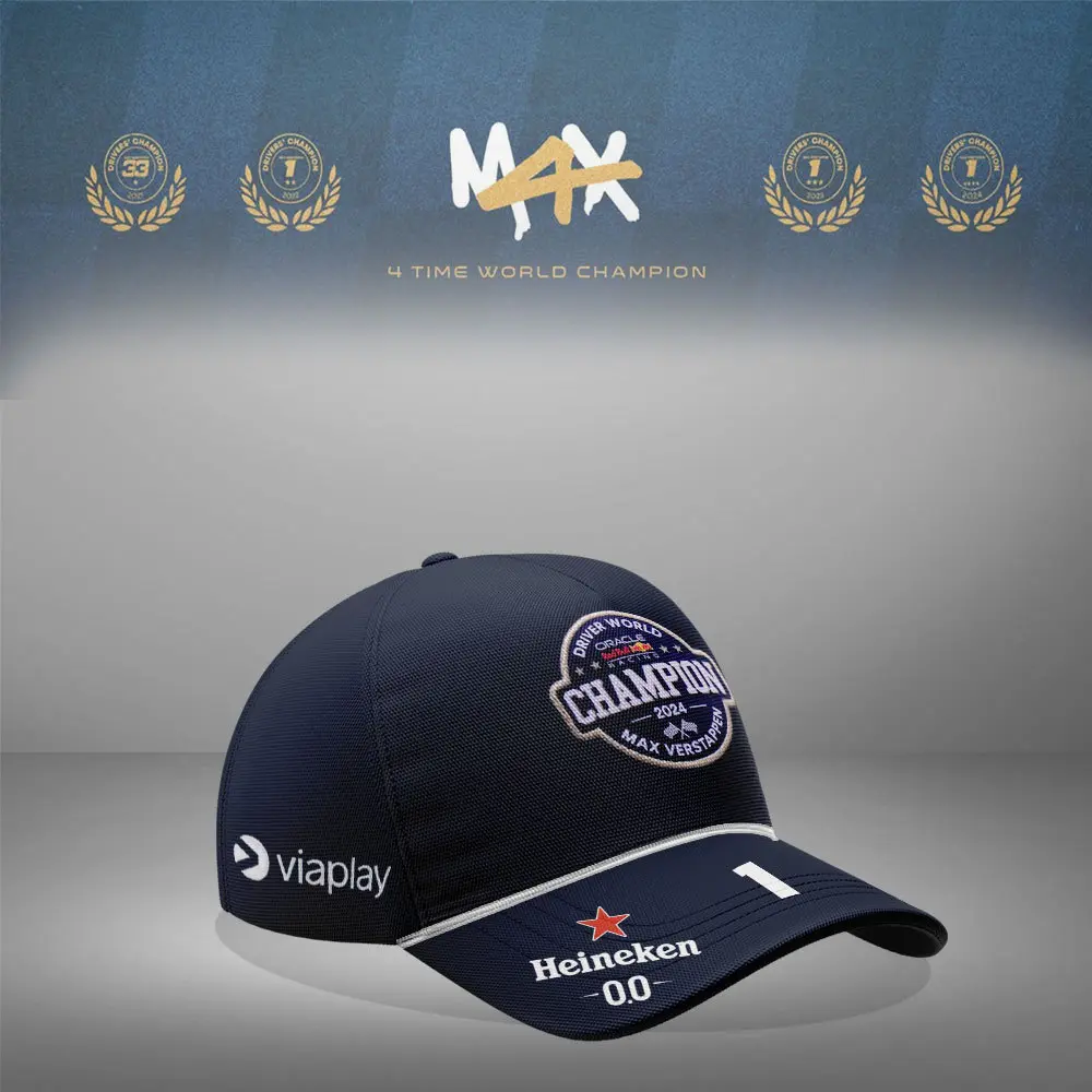 Max Verstappen Red Bull Racing 2024 World Champion Classic Cap - Navy WHD1105