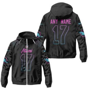 Miami Dolphins NFL Specialized City Edition 2024/25 Windbreaker Outdoor Jacket Personalized Letters Number