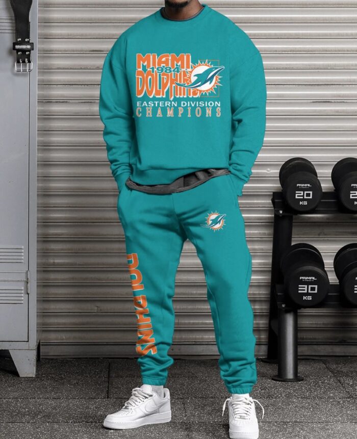 Miami Dolphins Sweatsuit Combo 3D Sweatshirt and Sweatpants CSP1868