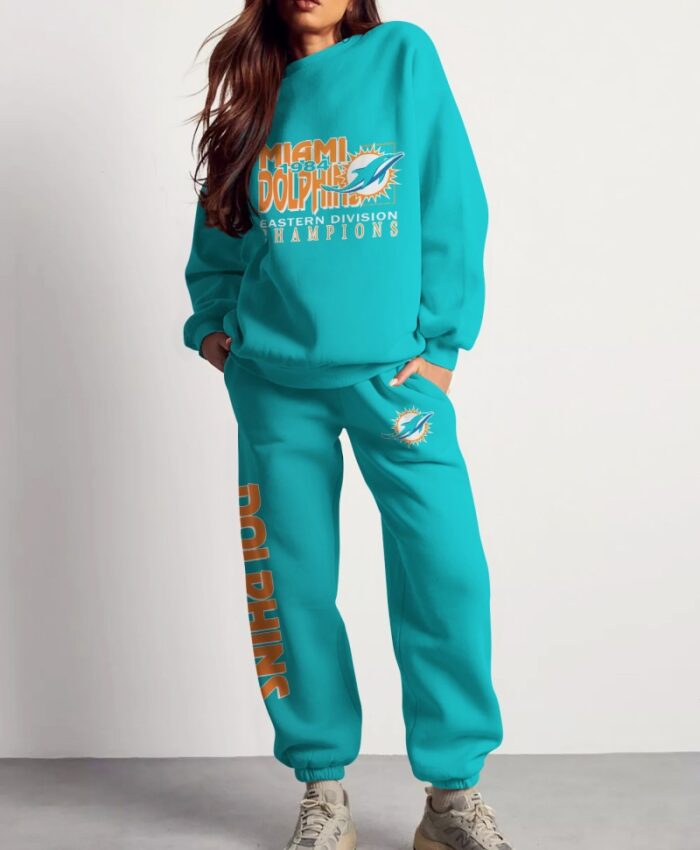 Miami Dolphins Sweatsuit Combo 3D Sweatshirt and Sweatpants CSP1885