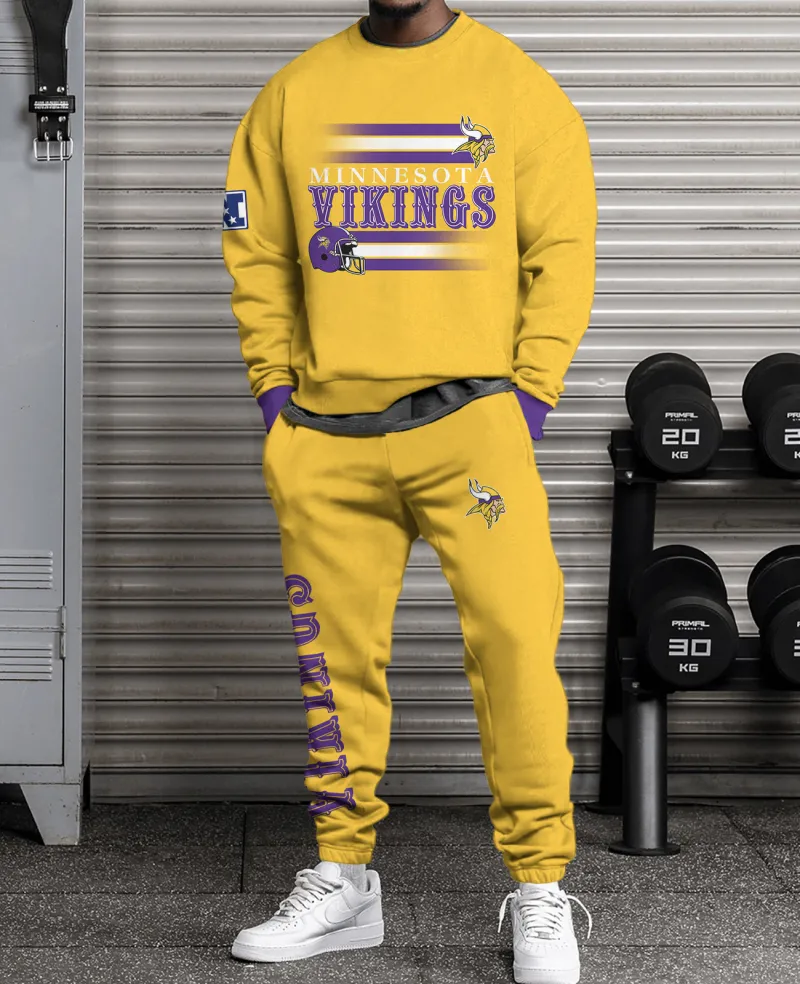 Minnesota Vikings Sweatsuit Combo 3D Sweatshirt and Sweatpants CSP1775