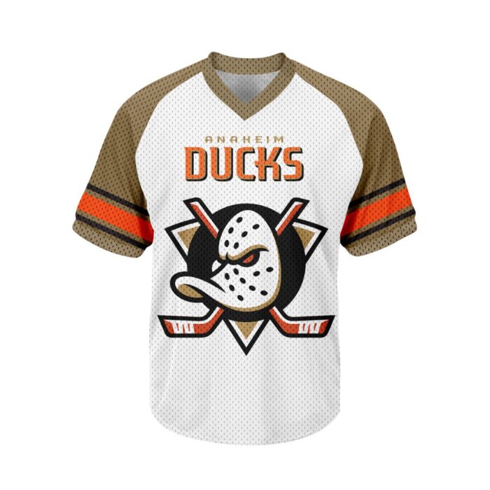 NHL Anaheim Ducks Personalized V-neck Mesh Short Sleeve Jersey