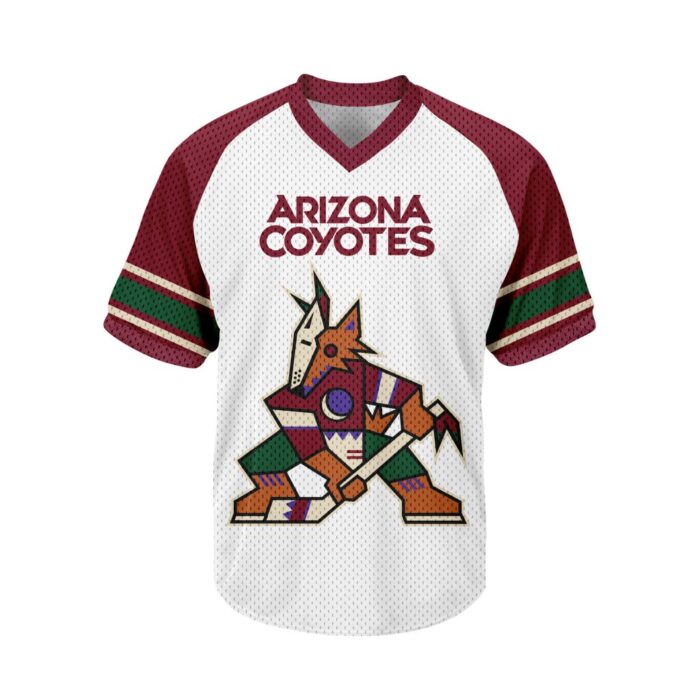 NHL Arizona Coyotes Personalized V-neck Mesh Short Sleeve Jersey