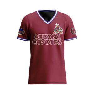 NHL Arizona Coyotes Special V-neck Mesh Raglan Short Sleeve Design