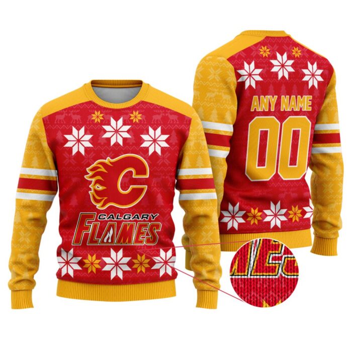 NHL Calgary Flames Special Ugly Sweater For Christmas FUL1123