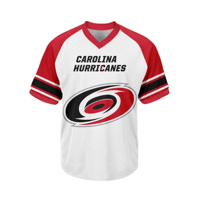 NHL Carolina Hurricanes Personalized V-neck Mesh Short Sleeve Jersey