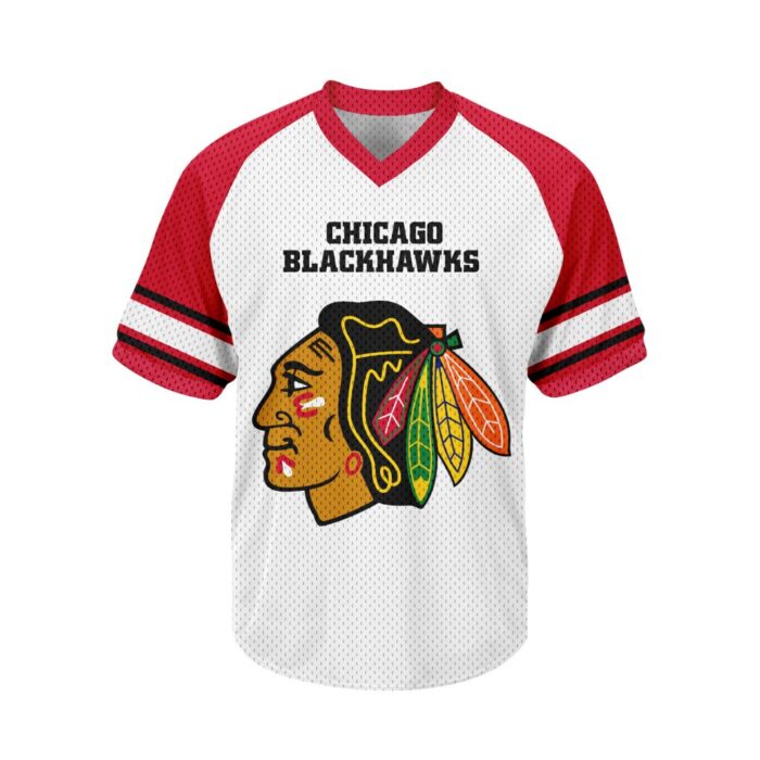 NHL Chicago Blackhawks Personalized V-neck Mesh Short Sleeve Jersey